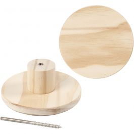 Coat Hook, round, D: 4,5 cm, D 11 cm, 1 pc [HOB-54406]