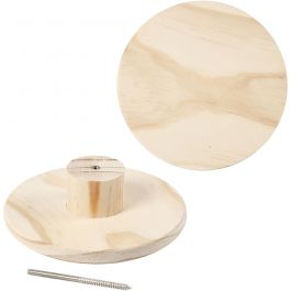 Coat Hook, round, D: 4,5 cm, D 15 cm, 1 pc [HOB-54407]