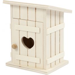 Miniature outhouse, L: 8 cm, W: 6,5 cm, 1 pc [HOB-54443]