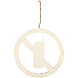 Sign, No mobile phones, size 21,3 cm, thickness 0,9 cm, 1 pc [HOB-54456]