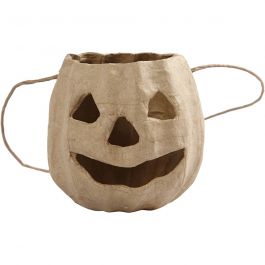 Pumpkin head basket, H: 8,5 cm, D 9 cm, 1 pc [HOB-54908]