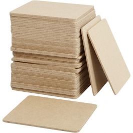 Coaster, size 10x10 cm, thickness 3 mm, MDF, 50pcs [HOB55761]