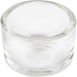 Tea Light Candle Holder, H: 3,5 cm, D 5 cm, 8 pc/ 1 box [HOB-55831]