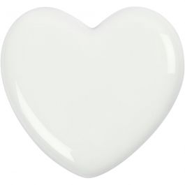 Heart, white, size 6,5x6,5 cm, thickness 10 mm, 1 pc [HOB-558500]