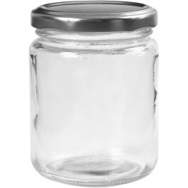 Storage Glass Jar, transparent, H: 9,1 cm, D 6,8 cm, 240 ml, 12 pc/ 1 box [HOB-55909]