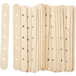 Construction sticks, L: 15 cm, W: 1,8 cm, hole size 4 mm, 20 pc/ 1 pack [HOB-563030]