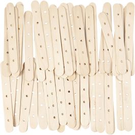 Construction sticks, L: 15 cm, W: 1,8 cm, hole size 4 mm, 500 pc/ 1 pack [HOB-56303]