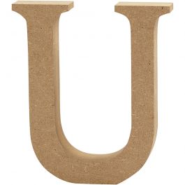 Letter, U, H: 13 cm, thickness 2 cm, 1 pc [HOB-56330]
