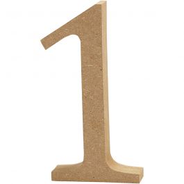 Number, 1, H: 8 cm, thickness 1,5 cm, 1 pc [HOB-56392]