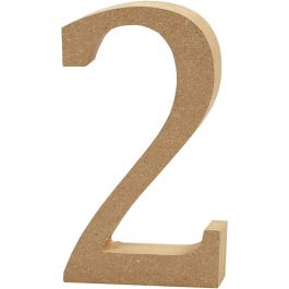 Number, 2, H: 8 cm, thickness 1,5 cm, 1 pc [HOB-56393]
