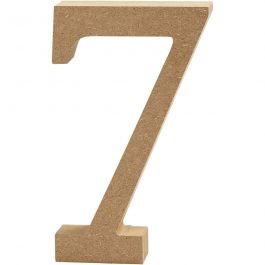 Number, 7, H: 8 cm, thickness 1,5 cm, 1 pc [HOB-56398]
