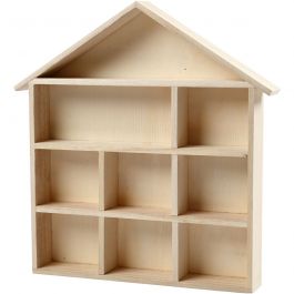 House-Shaped Shelving System, H: 3,5 cm, size 26x25,2 cm, 1 pc [HOB-56409]