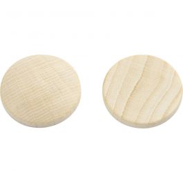 Wooden buttons, D 25 mm, thickness 5 mm, 150 pc/ 1 pack [HOB-56652]