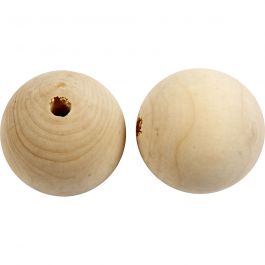 Wooden Bead, D 50 mm, hole size 8 mm, 20 pc/ 1 pack [HOB-566790]