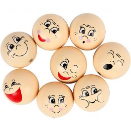 Heads, light beige, D 30 mm, 16 pc/ 1 pack [HOB-57095]