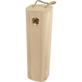Wine Box with string, H: 34 cm, size 10x10 cm, 1 pc [HOB-57508]