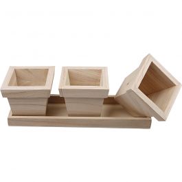 Flower Pot Set, size 27x9x9 cm, 1 set [HOB-576260]