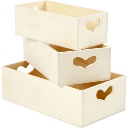 Storage Boxes, H: 6,3+5,8+5,5 cm, L: 20,5+18+15,8 cm, W: 11,5+9,8+7,8 cm, 3 pc/ 1 set [HOB-57767]