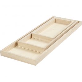 Trays, L: 20+30+40 cm, W: 10+12+15 cm, 3 pc/ 1 pack [HOB-57919]