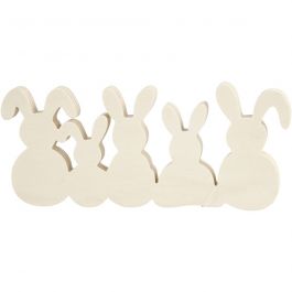 Bunnies, H: 11 cm, W: 30 cm, thickness 2 cm, 1 set [HOB-57936]