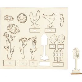 Self-assembly Figures, L: 15,5 cm, W: 17 cm, 1 pack [HOB-57941]