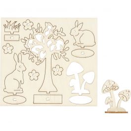Self-assembly Figures, L: 15,5 cm, W: 17 cm, 1 pack [HOB-57942]