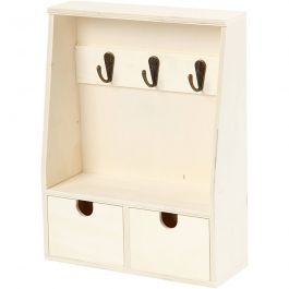 Key cabinet, H: 28,5 cm, D: 5-8 cm, W: 22 cm, 1 pc [HOB-57948]