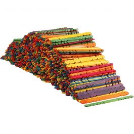 Construction sticks, assorted colours, L: 11,4 cm, W: 10 mm, 1000 pc/ 1 pack [HOB-57998]