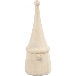 Scandinavian Santa Gnome, H: 8 cm, D 3 cm, 1 pc [HOB-58052]
