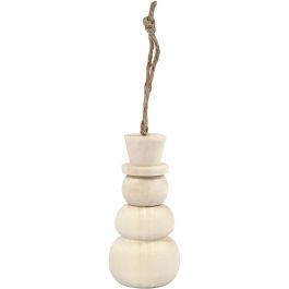 Snowman, H: 7,8 cm, D 3,3 cm, 1 pc [HOB-58060]