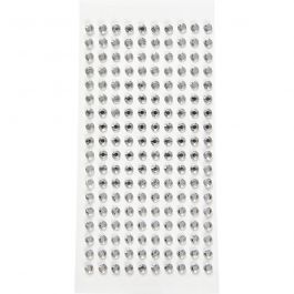 Rhinestones, silver, D 5 mm, 144 pc/ 1 pack [HOB-586042]