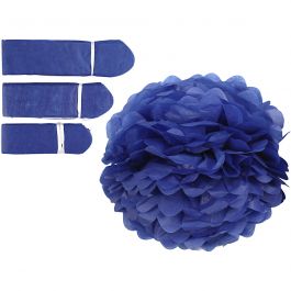 Tissue Pompons, dark blue, D 20+24+30 cm, 16 g, 3 pc/ 1 pack [HOB-590004]