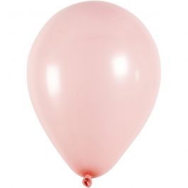 Balloons, light red, round, D 23 cm, 10 pc/ 1 pack [HOB-59162]