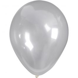 Balloons, transparent, round, D 23 cm, 10 pc/ 1 pack [HOB-59182]