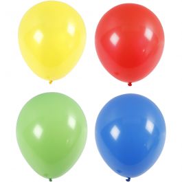 Balloons, blue, green, red, yellow, giant, D 41 cm, 4 pc/ 1 pack [HOB-59183]