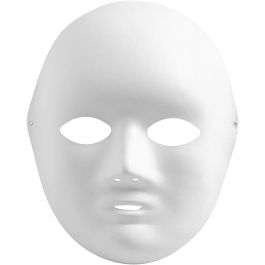 Full Face Mask, white, H: 22 cm, W: 17 cm, 10 pc/ 1 pack [HOB-59253]