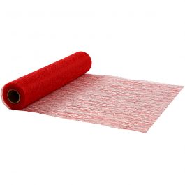 Table runners, red, W: 30 cm, 10 m/ 1 roll [HOB-593003]