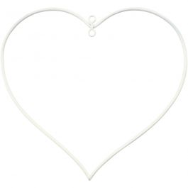 Heart, white, size 13x13 cm, thickness 2,5 mm, 10 pc/ 1 pack [HOB-59347]