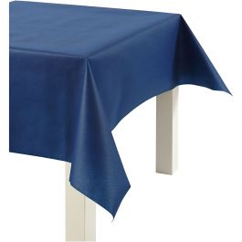 Tablecloth made of imitation fabric, dark blue, W: 125 cm, 70 g, 10 m/ 1 roll [HOB-594004]