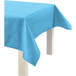 Tablecloth made of imitation fabric, turquoise, W: 125 cm, 70 g, 10 m/ 1 roll [HOB-594008]