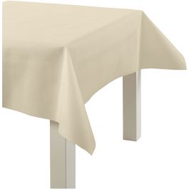Tablecloth made of imitation fabric, light yellow, W: 125 cm, 70 g, 10 m/ 1 roll [HOB-5940212]