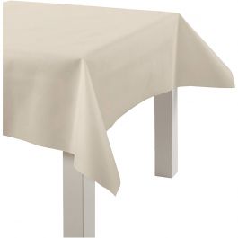 Tablecloth made of imitation fabric, cream, W: 125 cm, 70 g, 10 m/ 1 roll [HOB-594021]