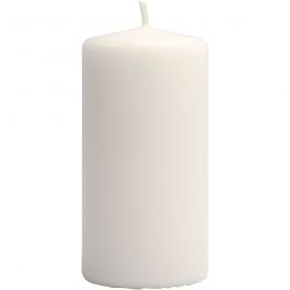 Candles, white, H: 100 mm, D 50 mm, 6 pc/ 1 pack [HOB-596101]