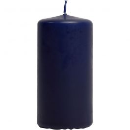 Candles, blue, H: 100 mm, D 50 mm, 6 pc/ 1 pack [HOB-596104]