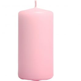 Candles, light red, H: 100 mm, D 50 mm, 6 pc/ 1 pack [HOB-596117]