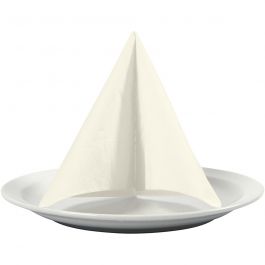Table Napkins, off-white, white back, size 33x33 cm, 20 pc/ 1 pack [HOB-599021]