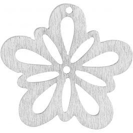 Flower, off-white, D 27 mm, thickness 1,7 mm, 20 pc/ 1 pack [HOB-599421]