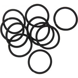 Hair elastics, black, D 45 mm, 10 pc/ 1 pack [HOB-600985]
