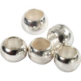 Crimp Beads, silver-plated, D 2 mm, 100 pc/ 1 pack [HOB-60102]