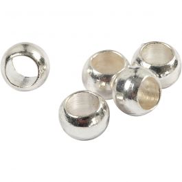 Crimp Beads, silver-plated, D 2,5 mm, 100 pc/ 1 pack [HOB-60114]
